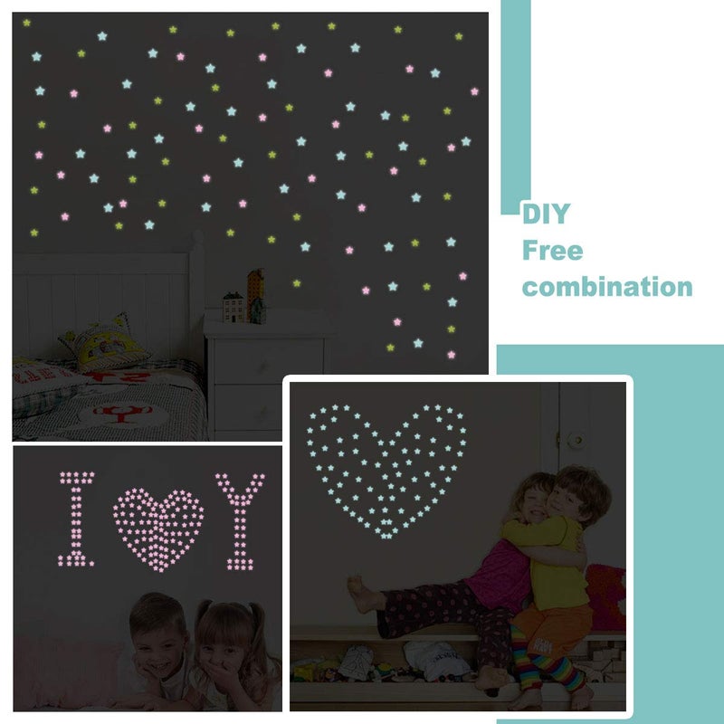 RUIPBOTE Starry Sky Galaxy Wolf Room Decor Wall Decal and Glow Moon Star Stickers RUIPBOTE Teen Bedroom Wall Decor Murals - Image 4